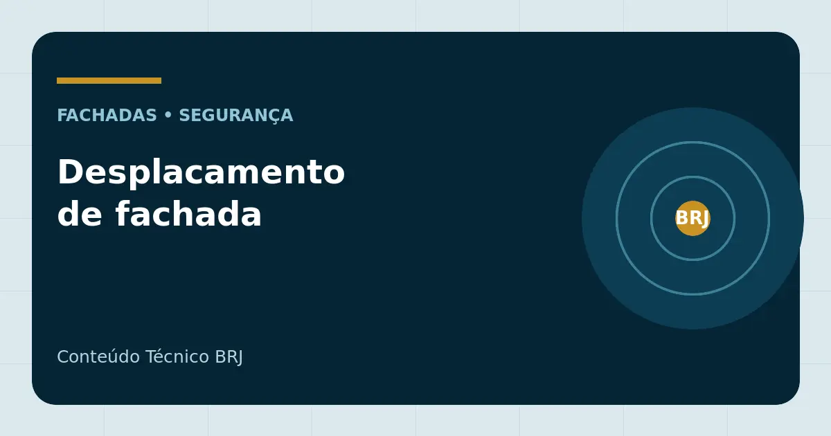 Inspeção de sinais de desplacamento em fachada de edifício