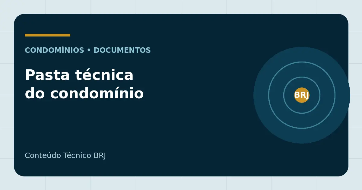 Organização digital da pasta técnica de um condomínio