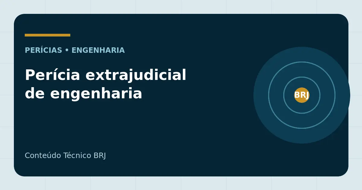 Organização de evidências para perícia extrajudicial de engenharia