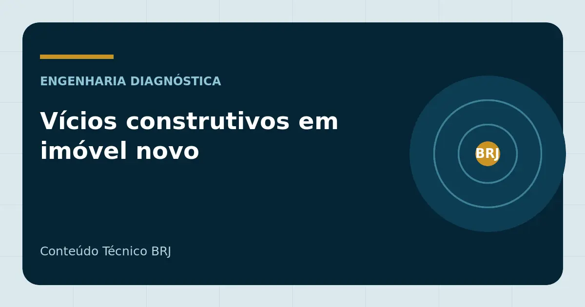 Vistoria técnica de sinais construtivos em apartamento novo