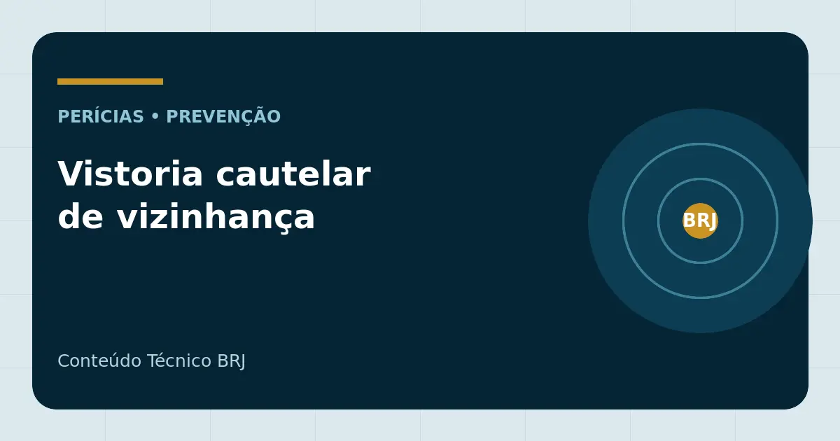 Registro técnico de imóvel vizinho antes do início de uma obra